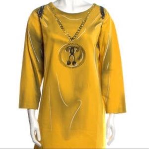 Moschino Women’s Cool Graphic Yellow Tunic Size 6